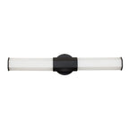 Quintiesse Facet Bathroom Dual LED Wall Light in Matte Black