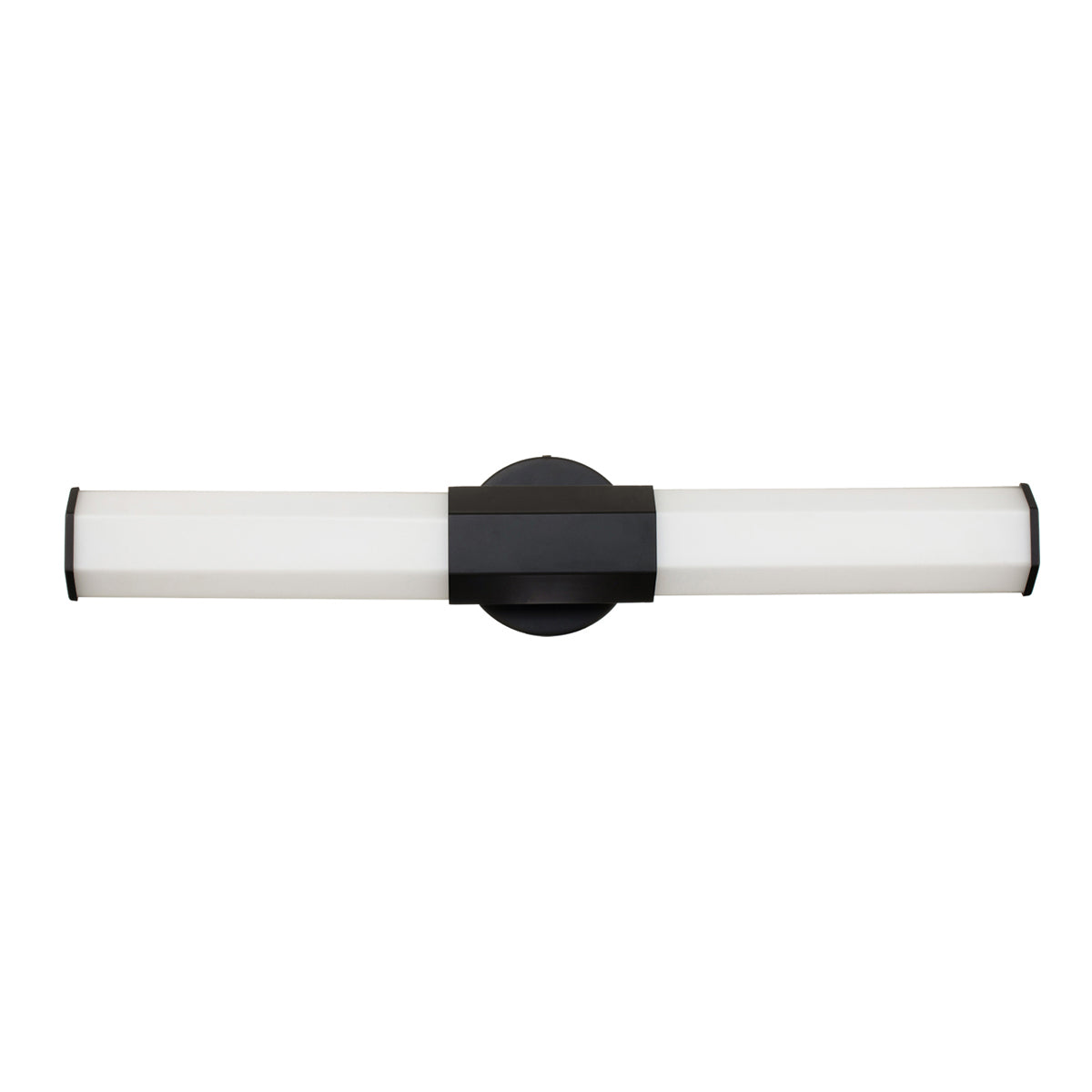 Quintiesse Facet Bathroom Dual LED Wall Light in Matte Black