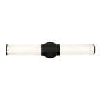 Quintiesse Facet Bathroom Dual LED Wall Light in Matte Black