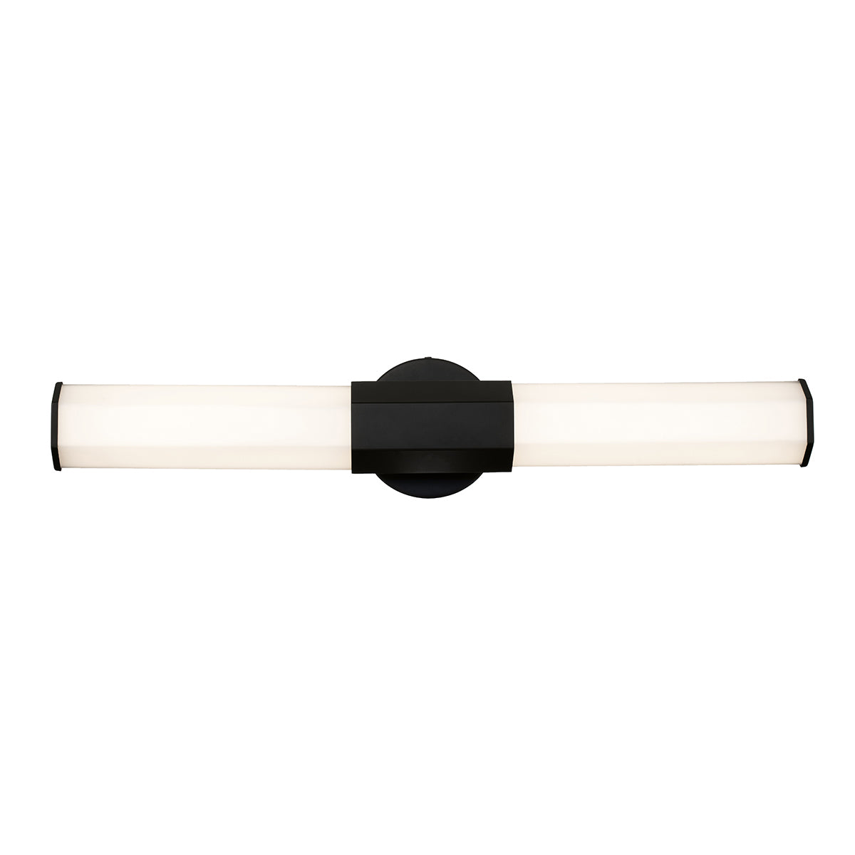 Quintiesse Facet Bathroom Dual LED Wall Light in Matte Black