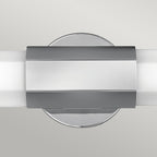 Quintiesse Facet Bathroom Dual LED Wall Light in Polished Chrome