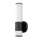Quintiesse Facet Bathroom Single LED Wall Light in Matte Black