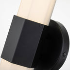 Quintiesse Facet Bathroom Single LED Wall Light in Matte Black