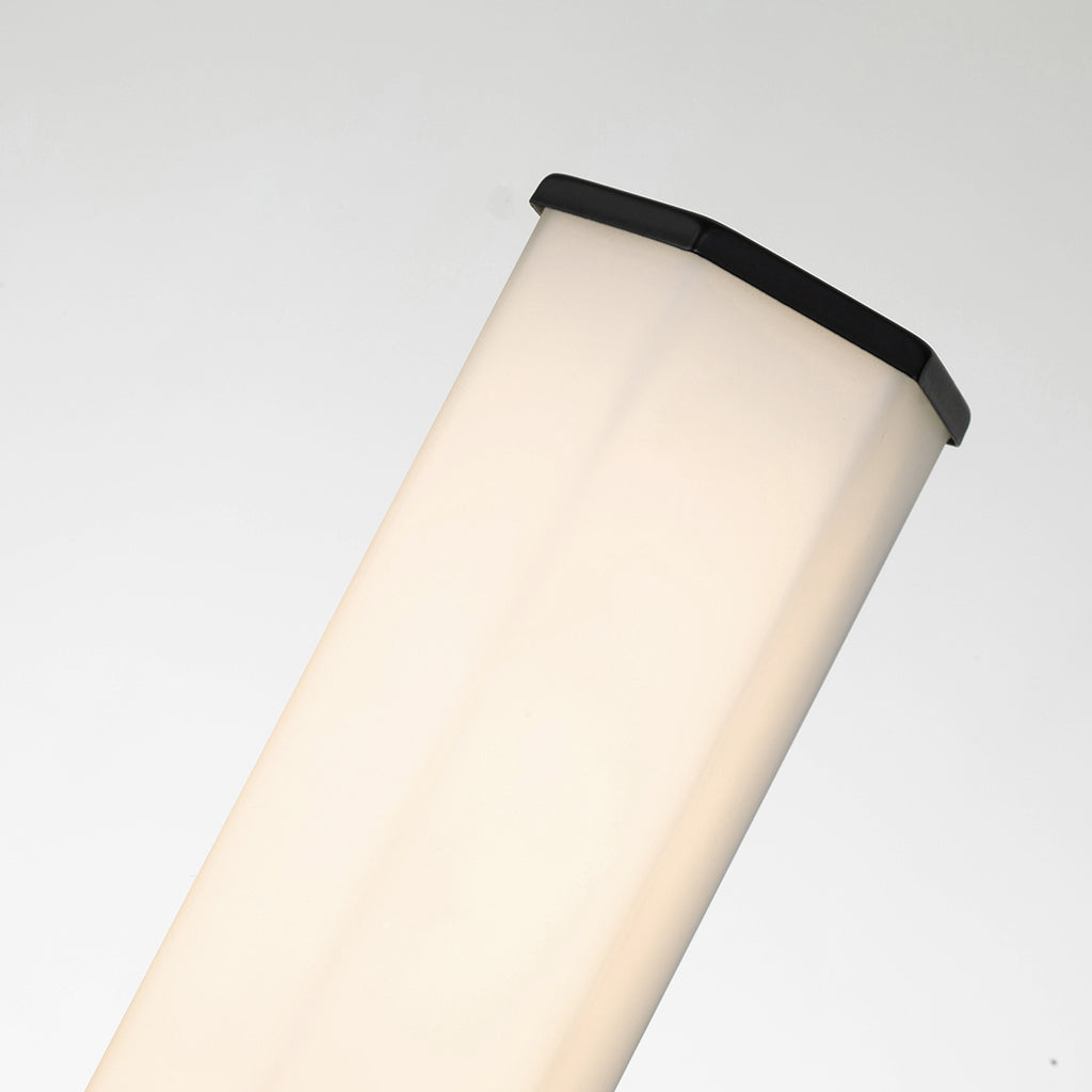 Quintiesse Facet Bathroom Single LED Wall Light in Matte Black