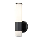 Quintiesse Facet Bathroom Single LED Wall Light in Matte Black