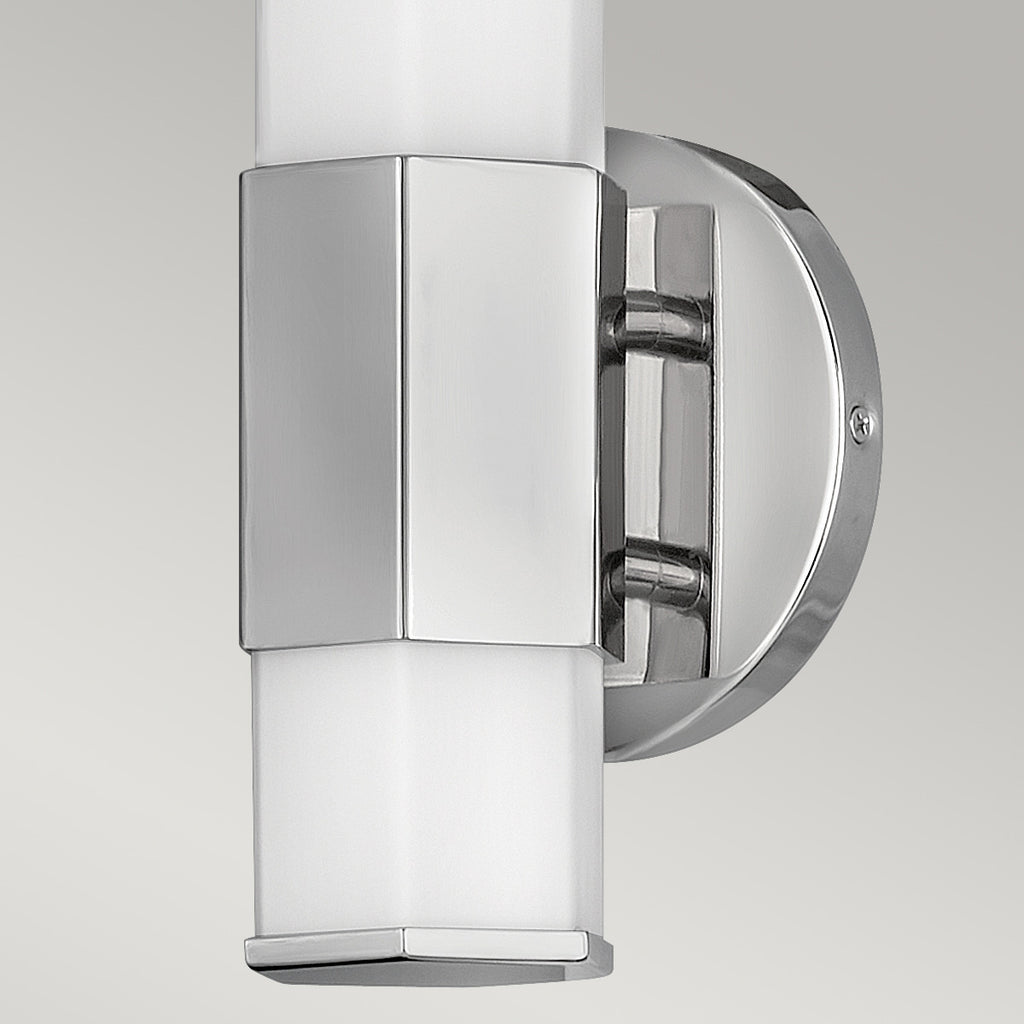 Quintiesse Facet Bathroom Single LED Wall Light in Polished Chrome