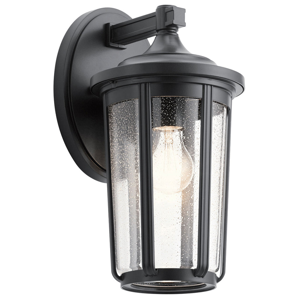 Quintiesse Fairfield Outdoor Large Wall Lantern in Black