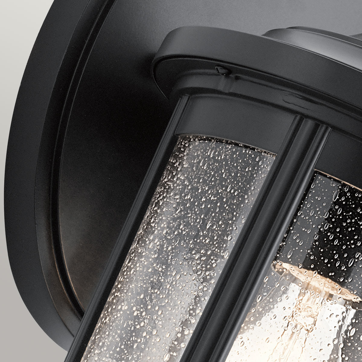Quintiesse Fairfield Outdoor Large Wall Lantern in Black