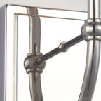 Quintiesse Felixstowe Bathroom Wall Light in Polished Chrome with Black Faux Silk Shade