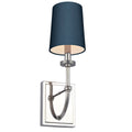Quintiesse Felixstowe Bathroom Wall Light in Polished Chrome with Breton Faux Silk Shade