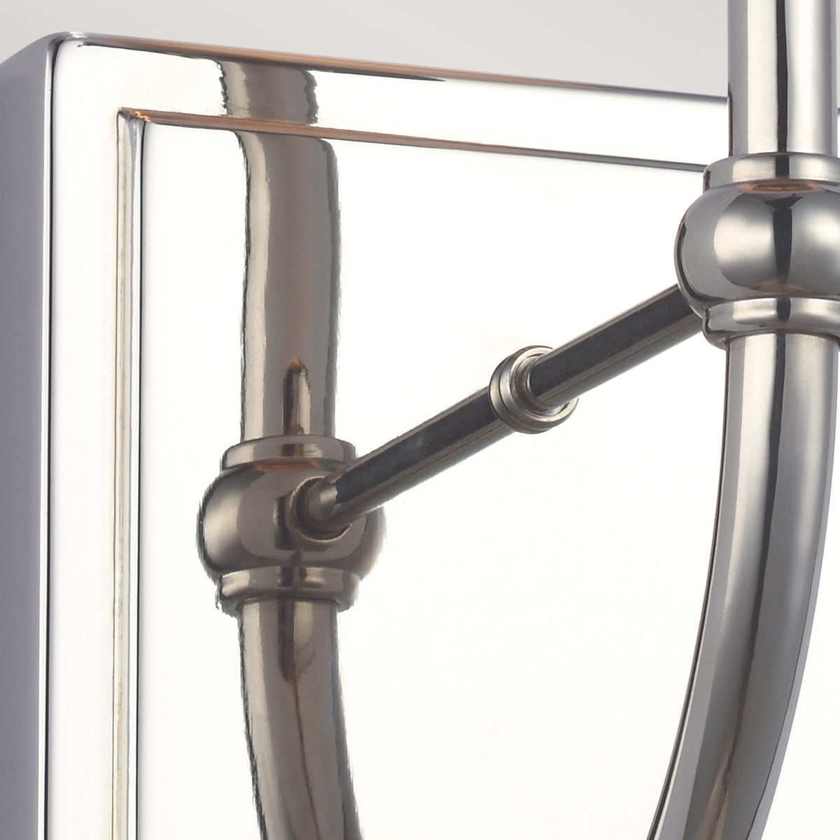 Quintiesse Felixstowe Bathroom Wall Light in Polished Chrome with Scallop Faux Silk Shade
