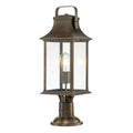Quintiesse Grant Outdoor Large Pedestal Lantern in Burnished Bronze