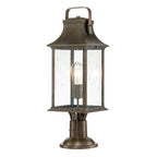 Quintiesse Grant Outdoor Large Pedestal Lantern in Burnished Bronze