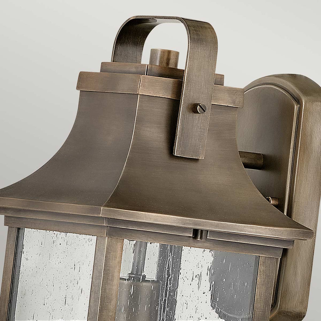Quintiesse Grant Outdoor Medium Wall Lantern in Burnished Bronze