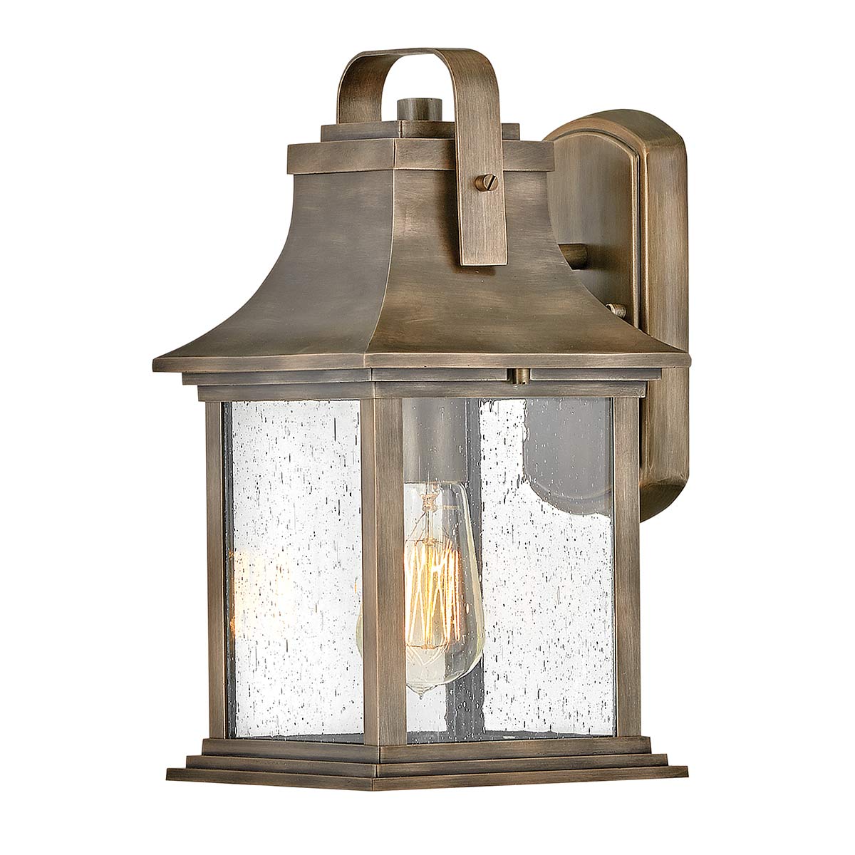 Quintiesse Grant Outdoor Small Wall Lantern in Burnished Bronze