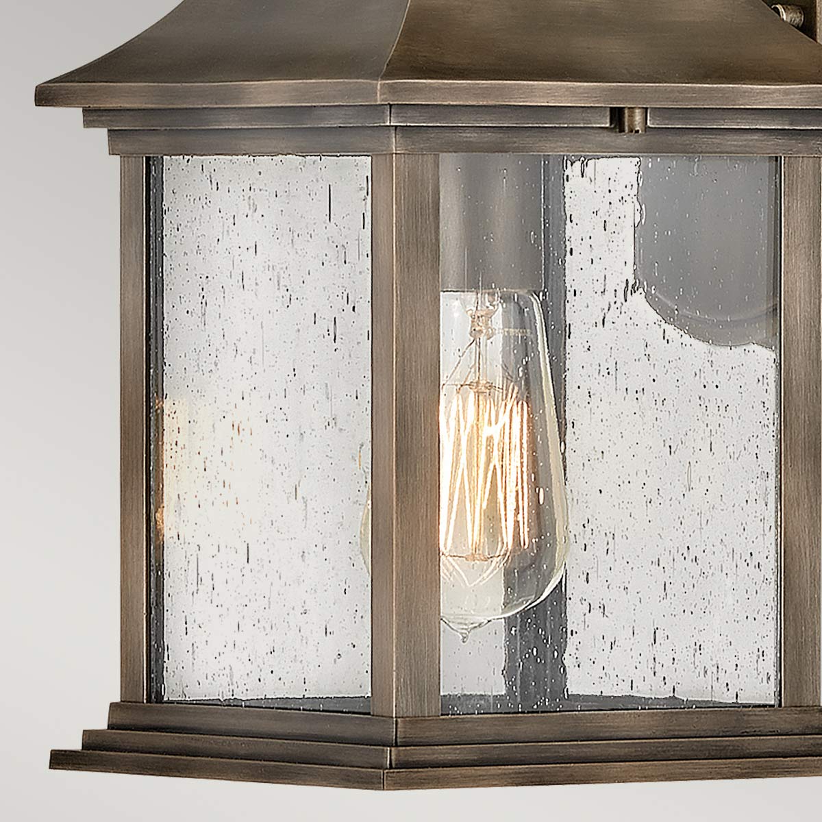 Quintiesse Grant Outdoor Small Wall Lantern in Burnished Bronze