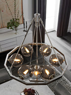 Quintiesse Harper 7 Light Chandelier Polished Nickel