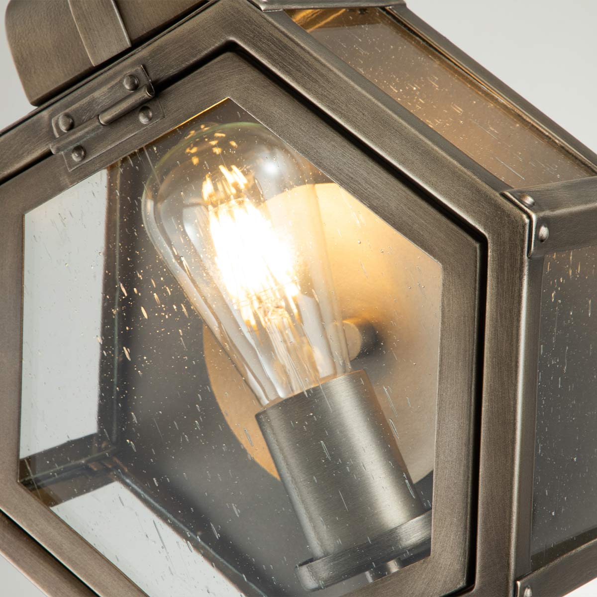 Quintiesse Heath Outdoor Small Wall Lantern in Burnished Bronze