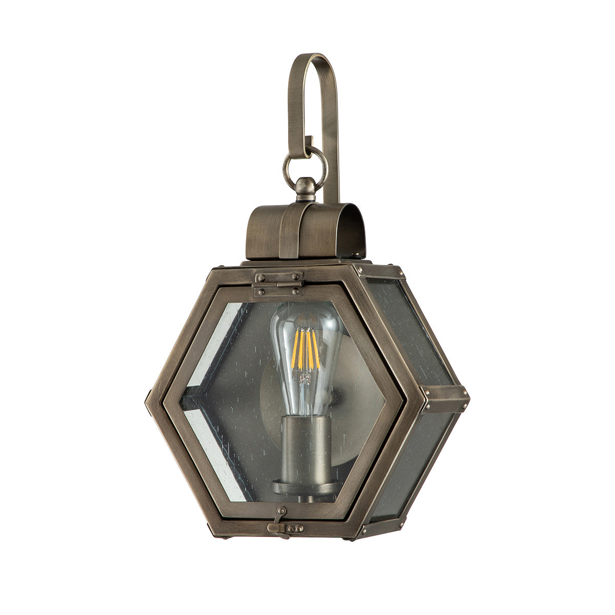 Quintiesse Heath Outdoor Small Wall Lantern in Burnished Bronze