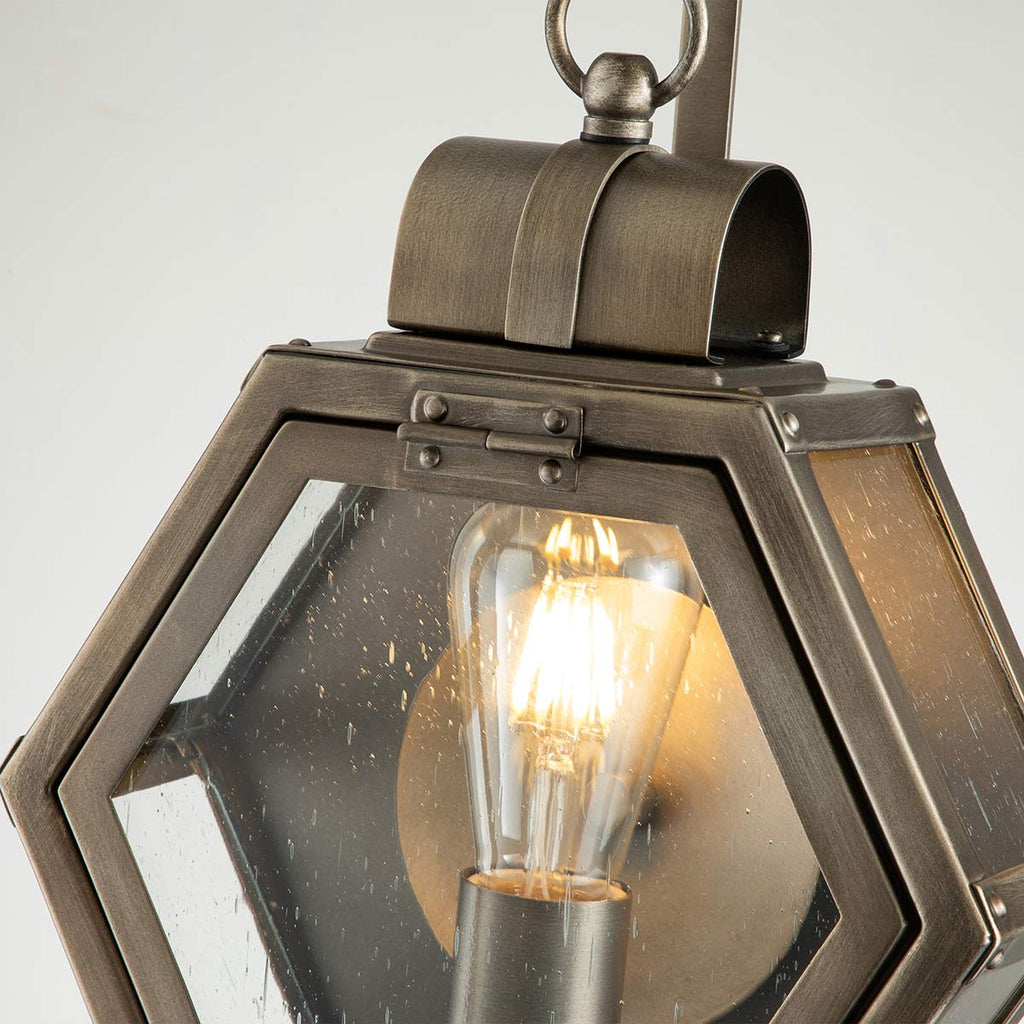 Quintiesse Heath Outdoor Small Wall Lantern in Burnished Bronze
