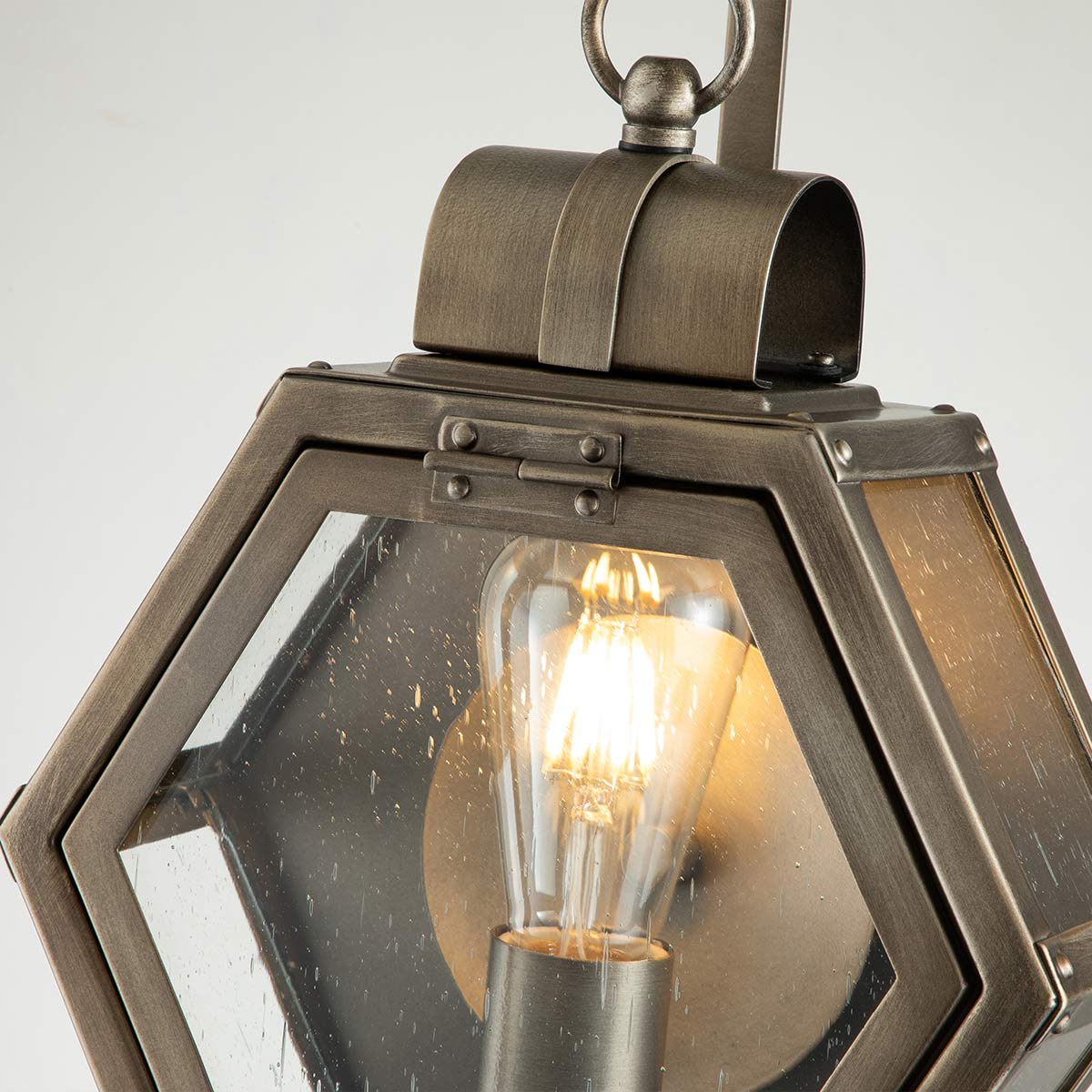 Quintiesse Heath Outdoor Small Wall Lantern in Burnished Bronze