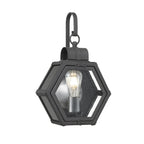 Quintiesse Heath Outdoor Small Wall Lantern in Mottled Black