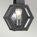 Quintiesse Heath Outdoor Small Wall Lantern in Mottled Black