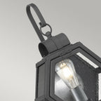 Quintiesse Heath Outdoor Small Wall Lantern in Mottled Black