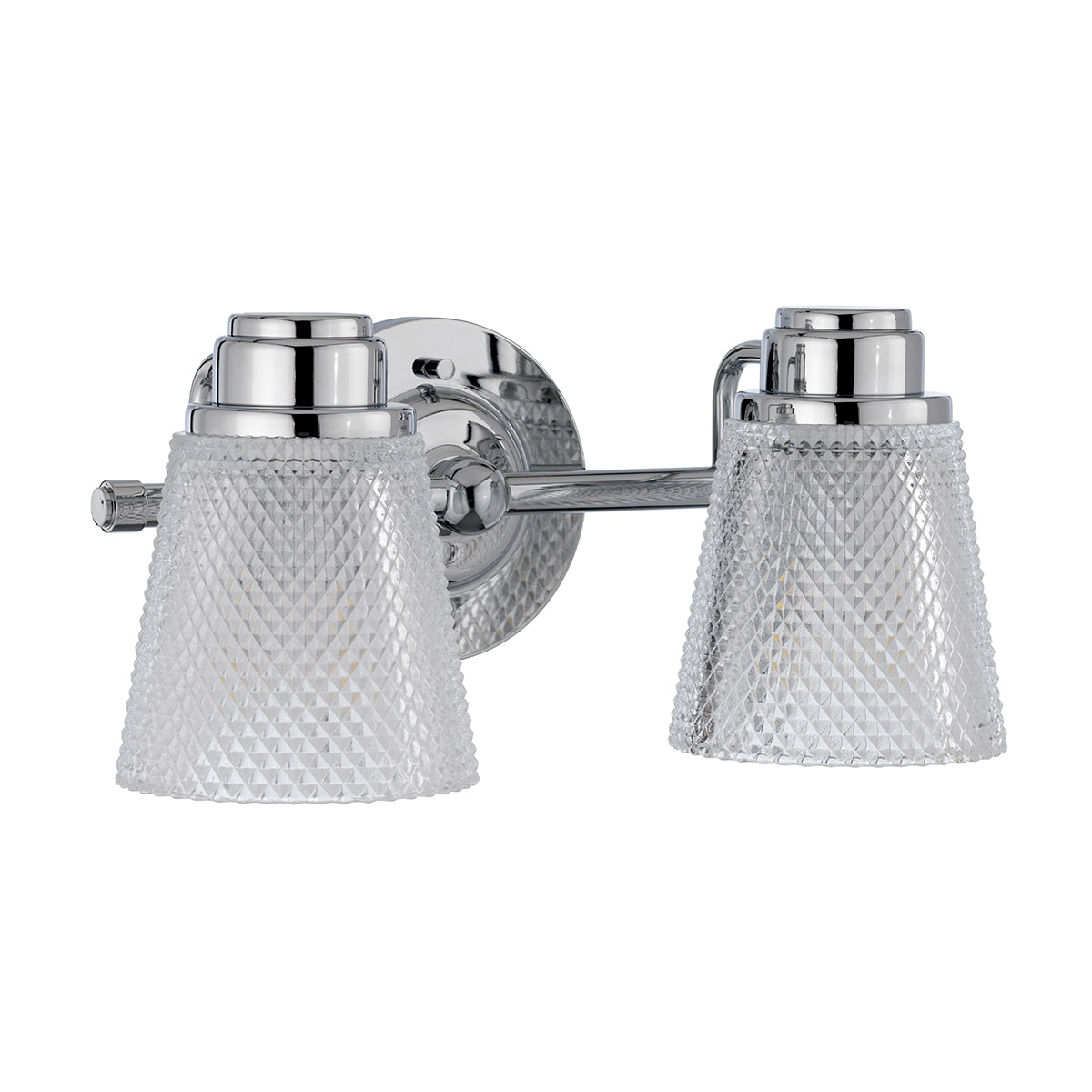 Quintiesse Hudson 2 Light Wall Light Polished Chrome