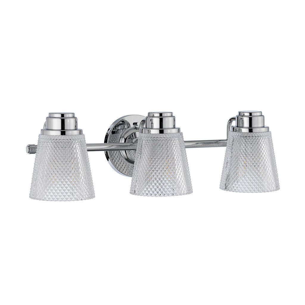 Quintiesse Hudson 3 Light Wall Light Polished Chrome