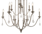 Quintiesse Karlee 9 Light Chandelier Classic Pewter