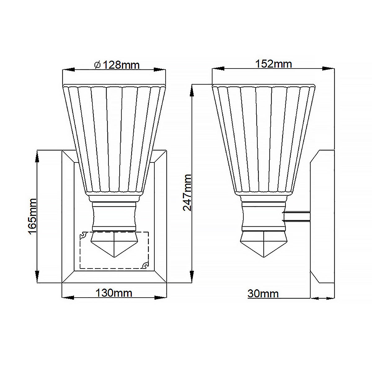 Quintiesse Kayva Bathroom LED 1 Arm Dual-lit Wall Light in Polished Nickel