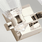 Quintiesse Kayva Bathroom LED 2 Arm Dual-lit Wall Light in Polished Nickel