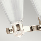 Quintiesse Kayva Bathroom LED 4 Arm Dual-lit Wall Light in Polished Nickel