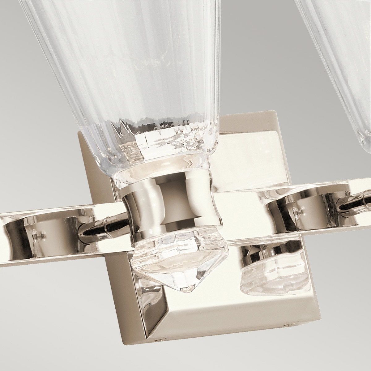 Quintiesse Kayva Bathroom LED 4 Arm Dual-lit Wall Light in Polished Nickel