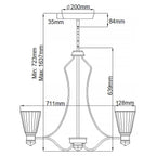 Quintiesse Kayva LED 13 Light 6 Arm Chandelier in Polished Nickel
