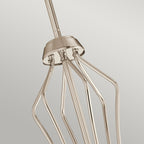 Quintiesse Kayva LED 13 Light 6 Arm Chandelier in Polished Nickel