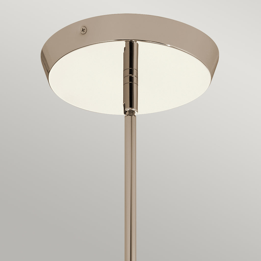 Quintiesse Kayva LED 9 Light 4 Arm Chandelier in Polished Nickel