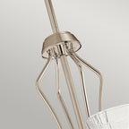 Quintiesse Kayva LED 9 Light 4 Arm Chandelier in Polished Nickel