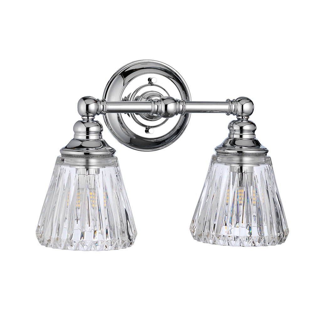 Quintiesse Keynes 2 Light Wall Light Polished Chrome