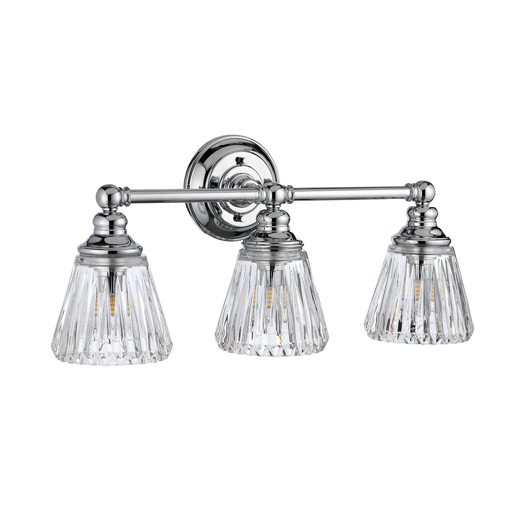 Quintiesse Keynes 3 Light Wall Light Polished Chrome