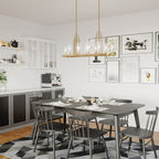 Quintiesse Kimrose 10 Light Linear Chandelier in Brushed Natural Brass