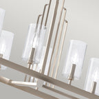 Quintiesse Kimrose 10 Light Linear Chandelier in Polished Nickel