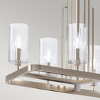 Quintiesse Kimrose 10 Light Linear Chandelier in Polished Nickel