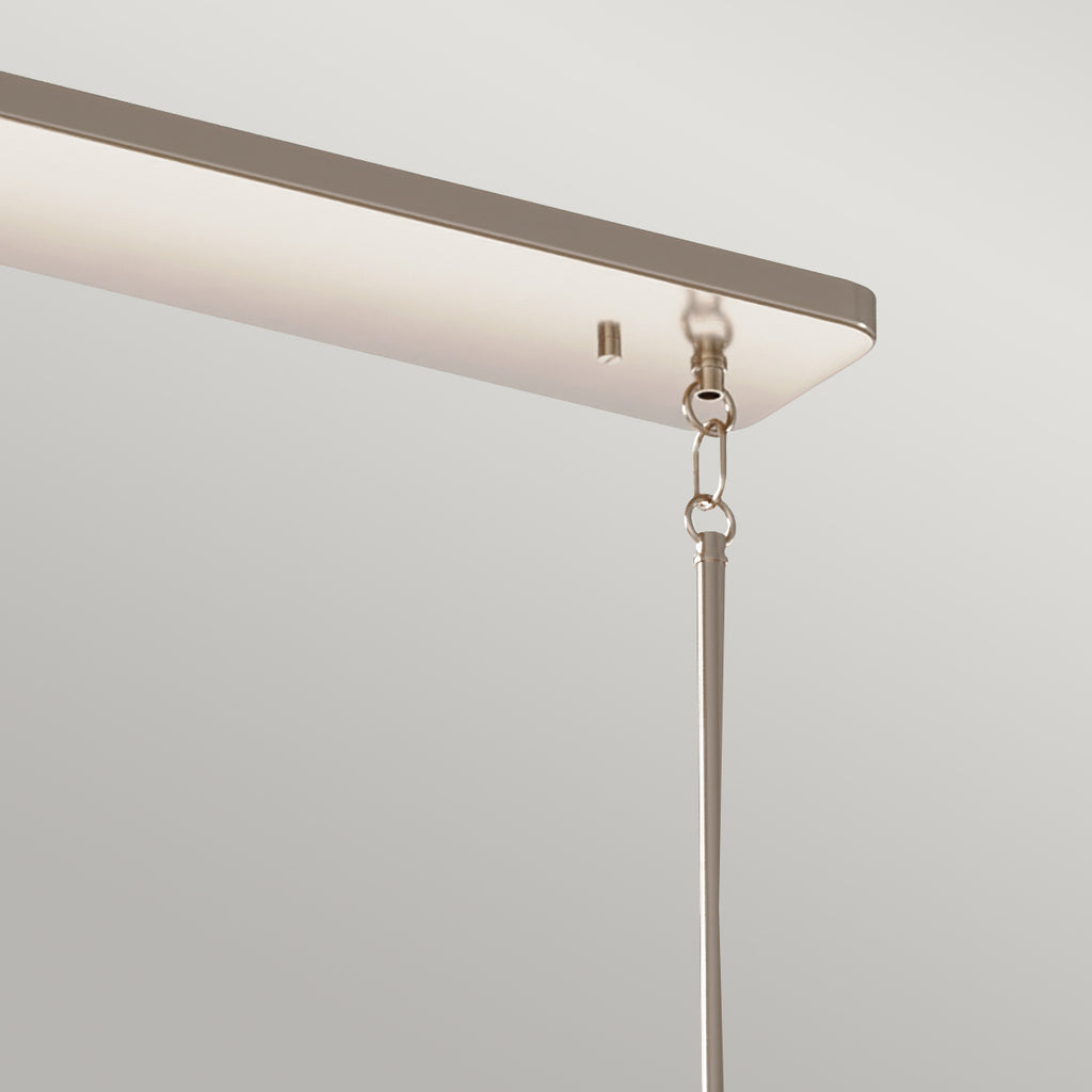 Quintiesse Kimrose 10 Light Linear Chandelier in Polished Nickel