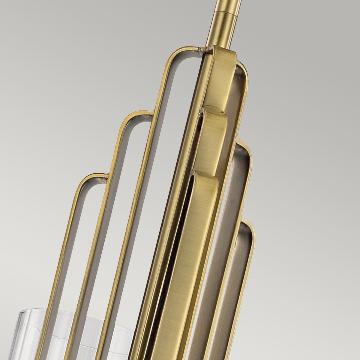 Quintiesse Kimrose 3 Light Chandelier in Brushed Natural Brass