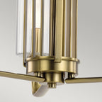 Quintiesse Kimrose 3 Light Chandelier in Brushed Natural Brass