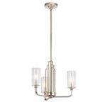 Quintiesse Kimrose 3 Light Chandelier in Polished Nickel