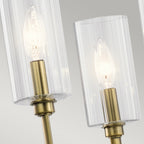 Quintiesse Kimrose 6 Light Chandelier in Brushed Natural Brass