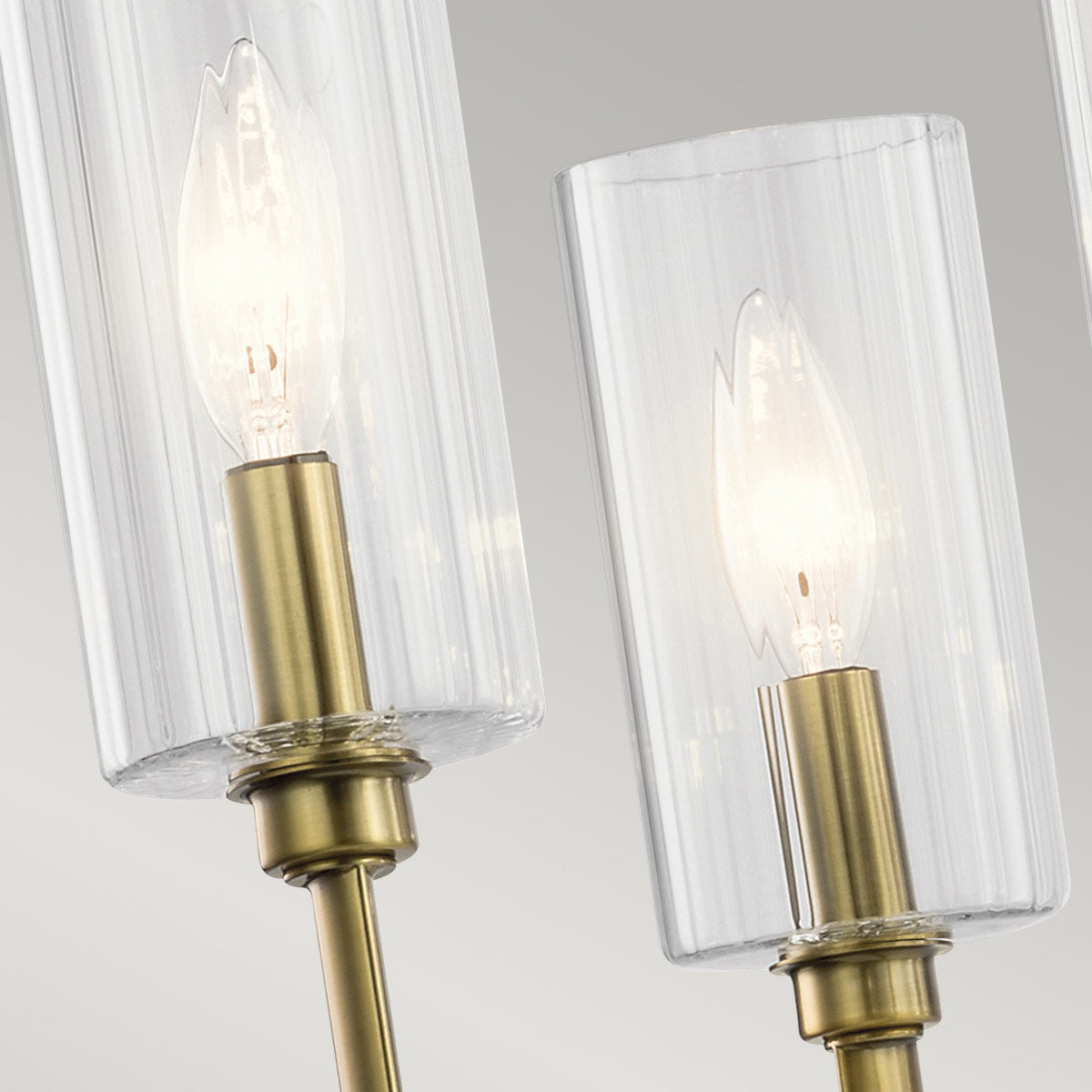 Quintiesse Kimrose 6 Light Chandelier in Brushed Natural Brass